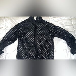 New York & Company Black Textured Top